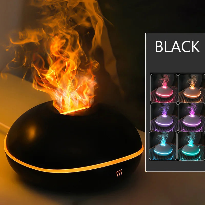 7 Color Flame Aroma Diffuser 200ml Fire Flame Humidifier