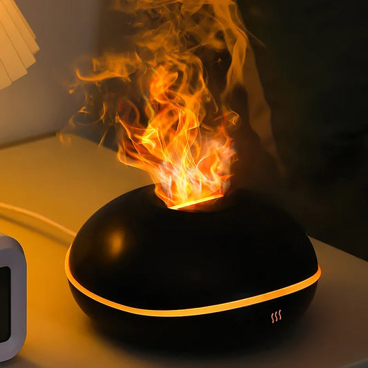 7 Color Flame Aroma Diffuser 200ml Fire Flame Humidifier