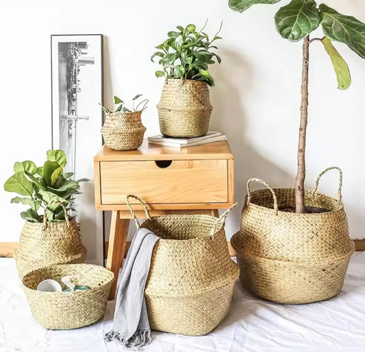 Firm Rattan Handmade baskets for Decoration