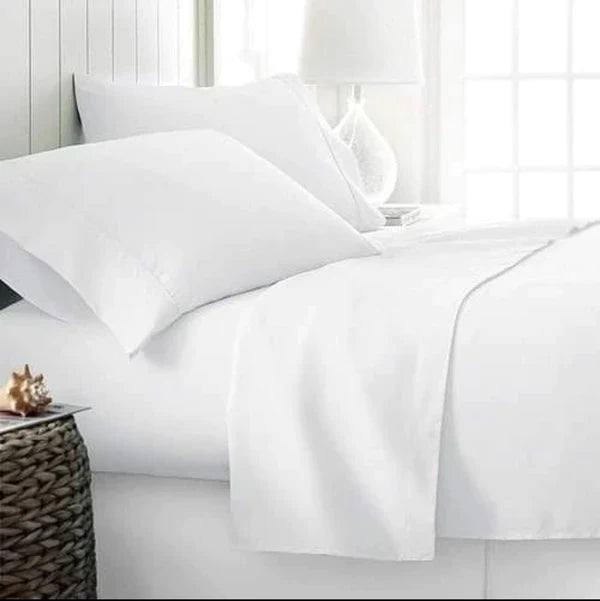 7*7ft White plain cotton bedsheets