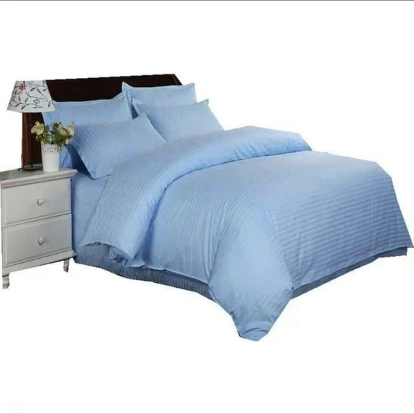 6*6/6*7 Stripped Cotton Duvet Cover Set