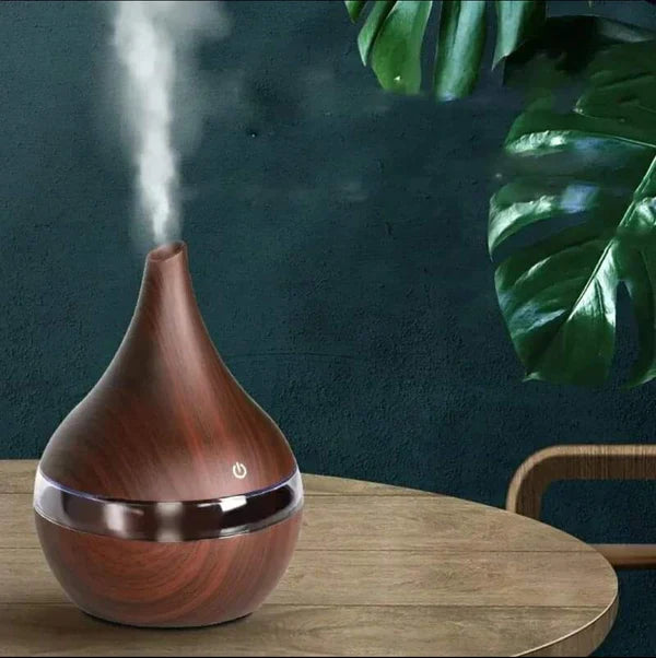 300ml USB Wood Ultrasonic Humidifier