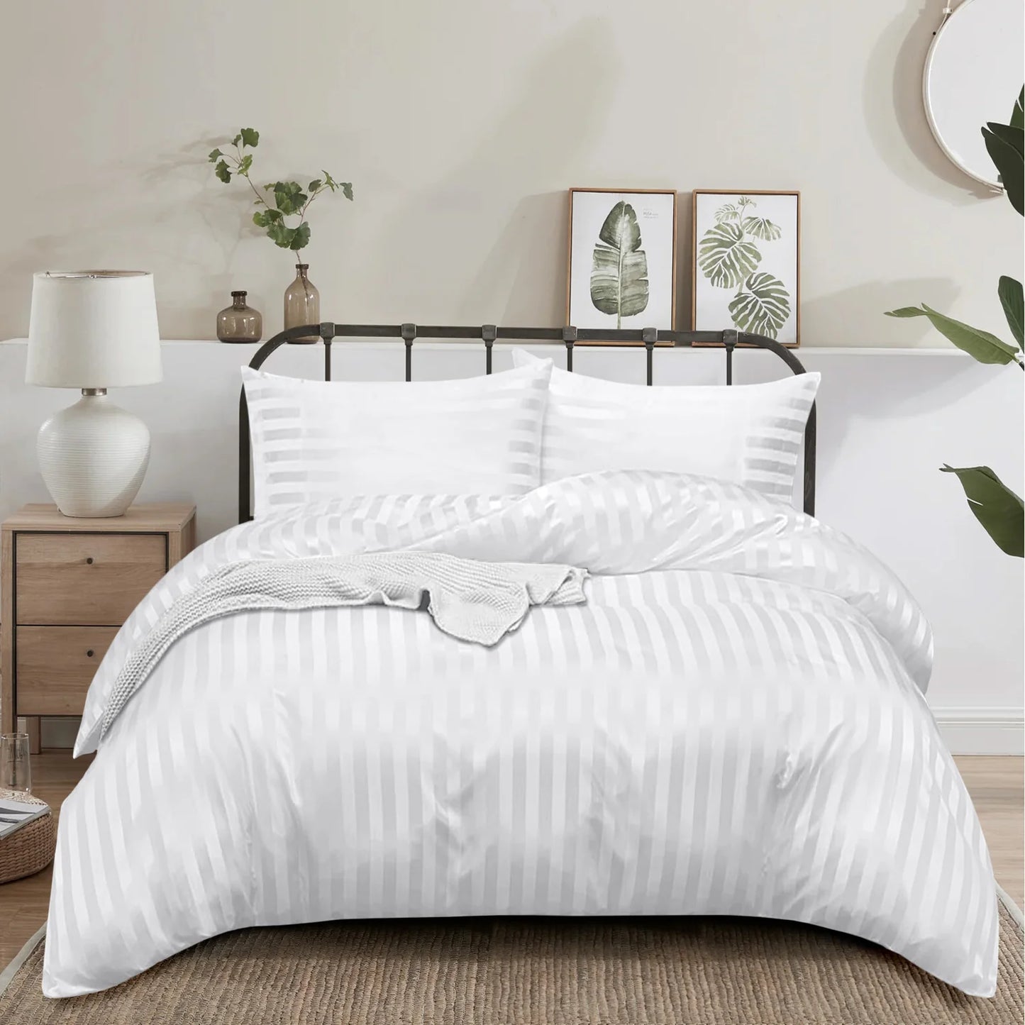 White striped Duvet Cover 7*8