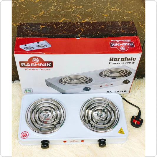 Rashnik Electric Double Burner Spiral Hotplate Cooker/coil.