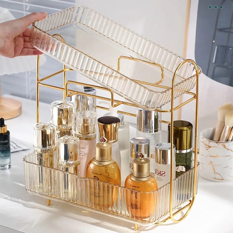 Acrylic Double layer cosmetic organizer