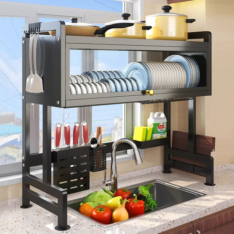 Multi-Purpose Kitchen Storage Dish Drain Rack