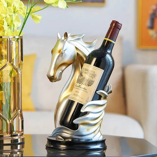 European flying horse wine rack