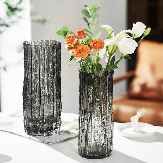 1pc Modern creative dark glass vase.