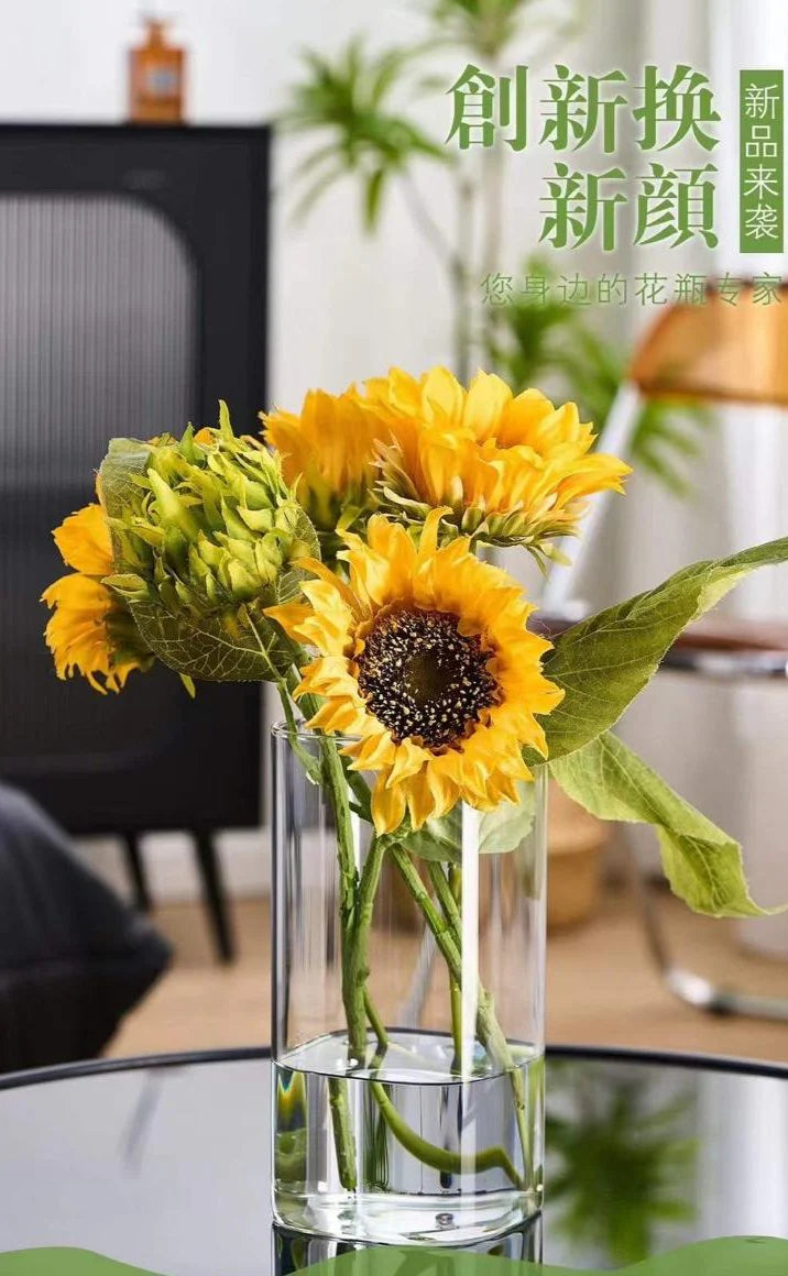 1pc Modern creative clear glass vase.