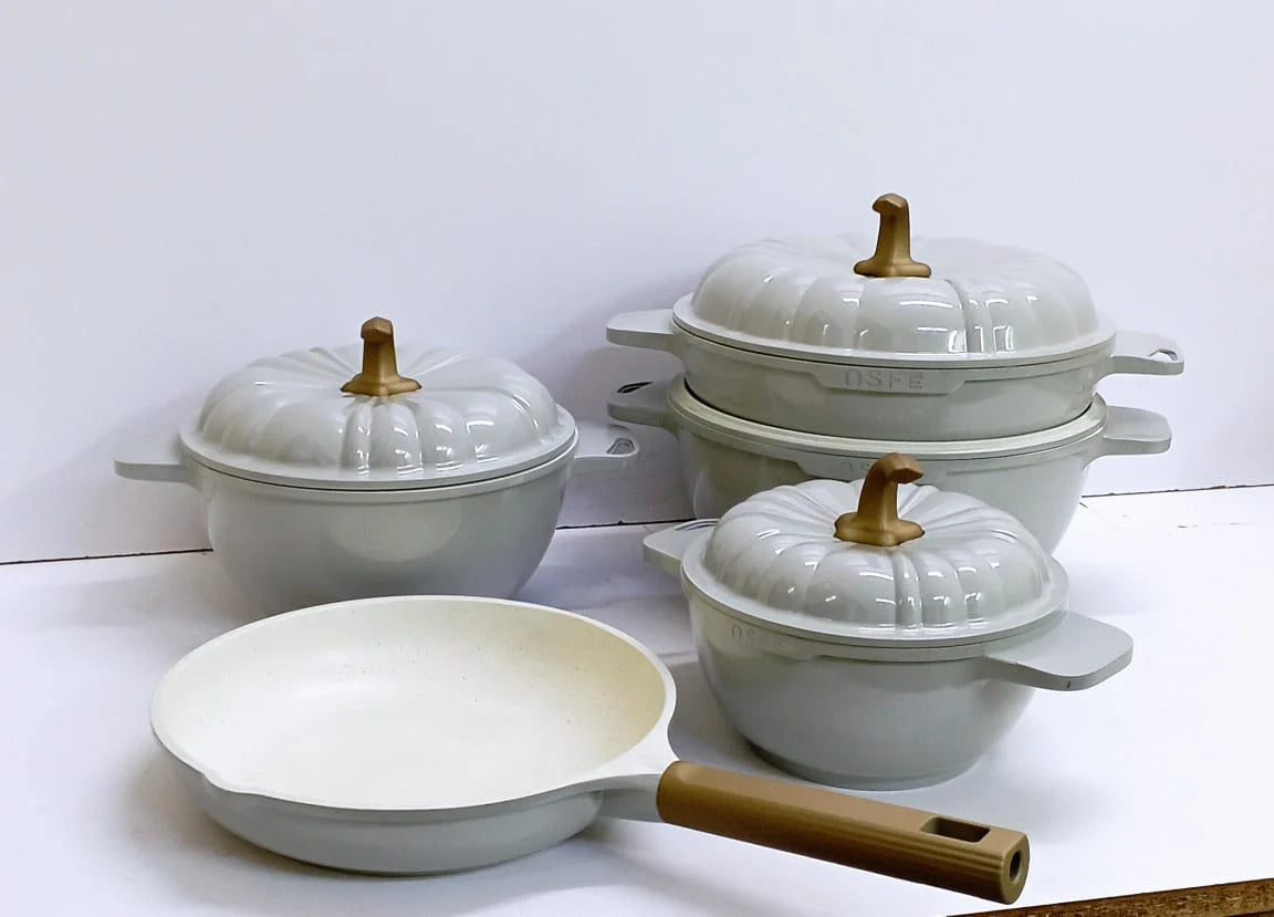 9PCS USFE PUMPKIN Granite cookware set