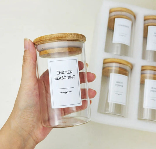 6pcs Spice high borosilicate Jars 150ml