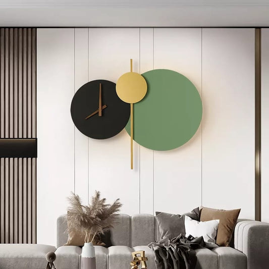 Nordic Art Clock Design Led Wall Lamp