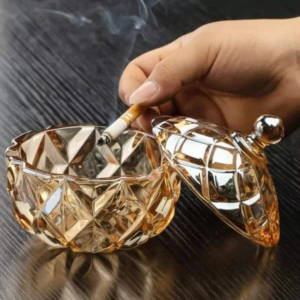 Elegant multipurpose crystal glass jar