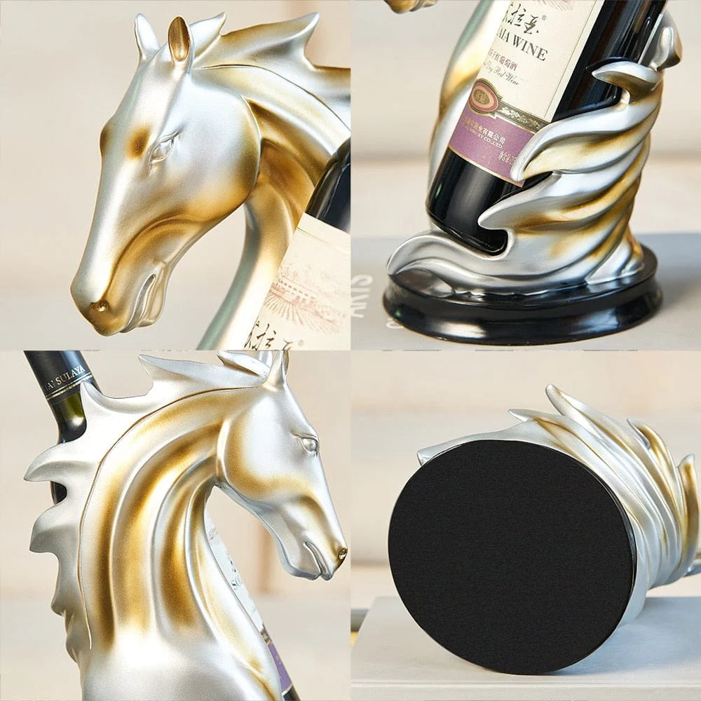 European flying horse wine rack