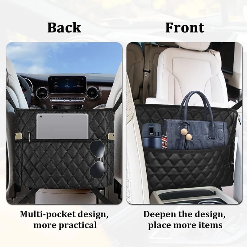 High Quality PU Leather Car in Between Seat Organizer