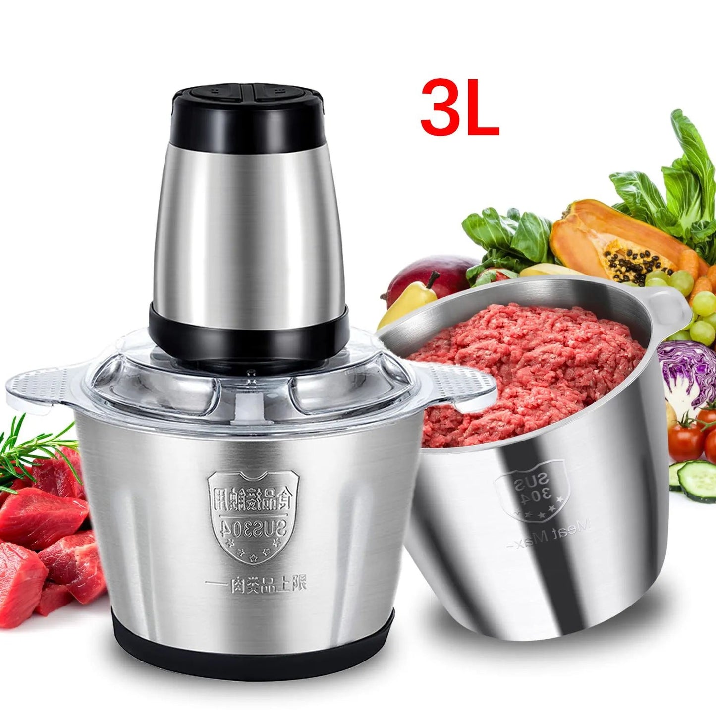 Portable Stainless steel Vegetable/Meat Chopper