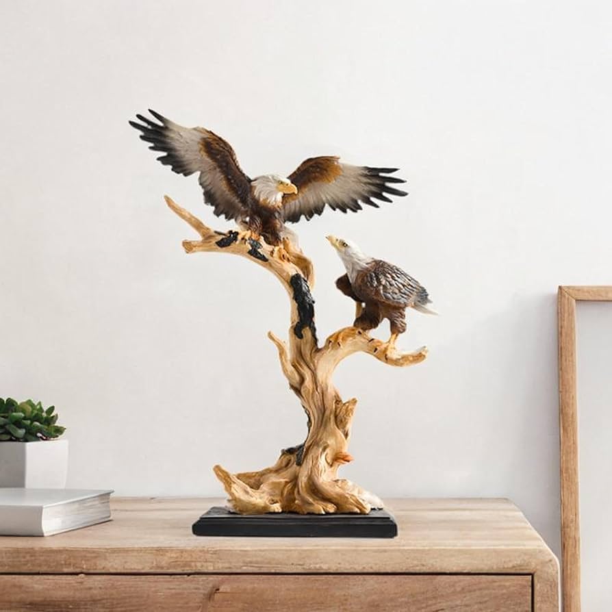 American Falcon Eagle Statue Figurine Resin Sculpture