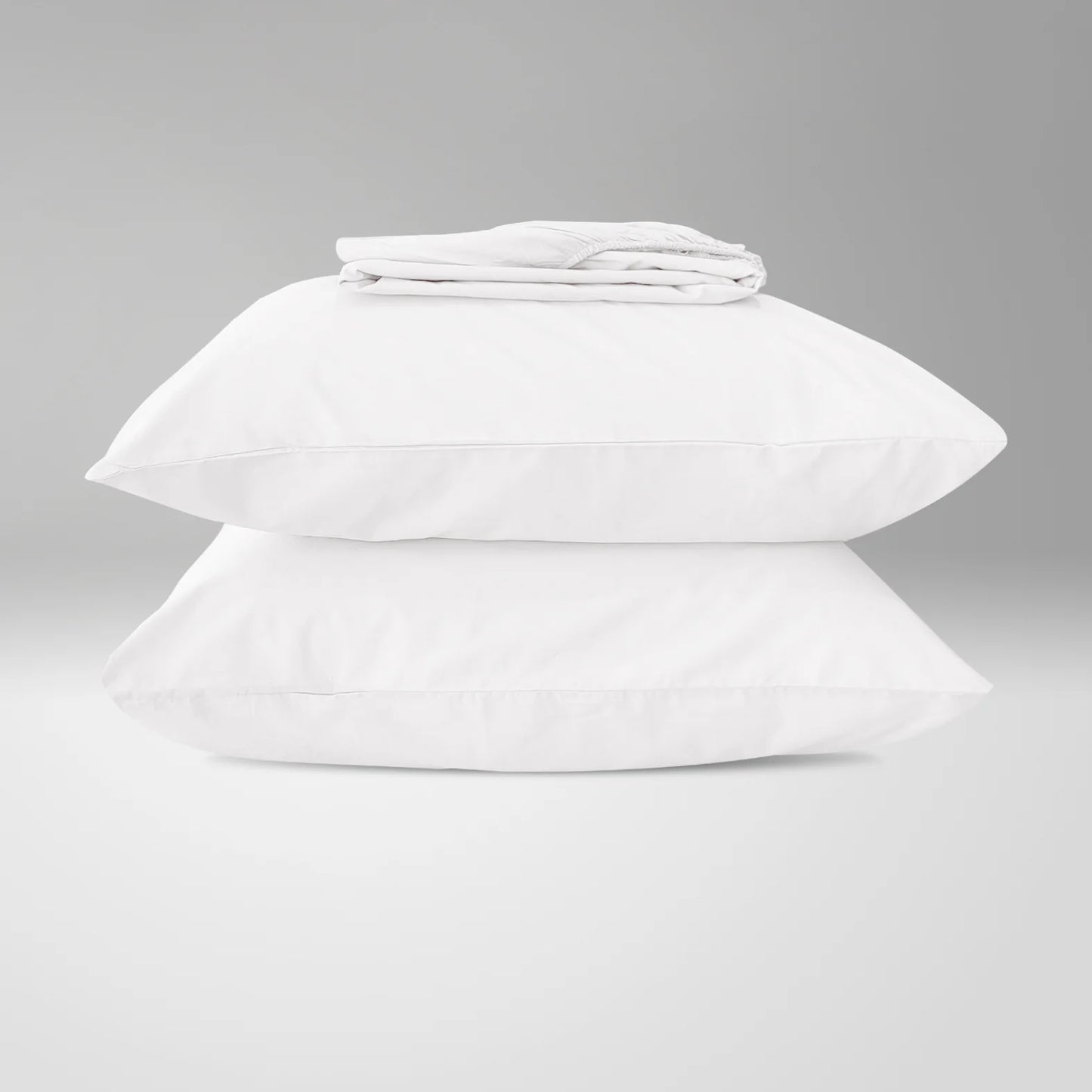 White Plain Cotton Bedsheets 6pcs Set