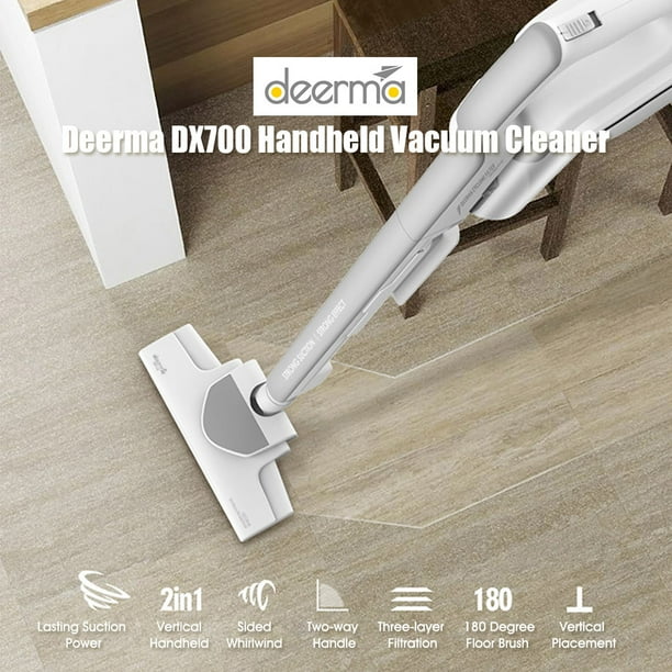 Deerma DX700 2-in-1 Vertical Household Upright Vacuum Cleaner 15000Pa Suction Ultra Quiet Flexible Portable Mini Dust Collector