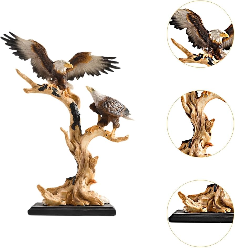 American Falcon Eagle Statue Figurine Resin Sculpture