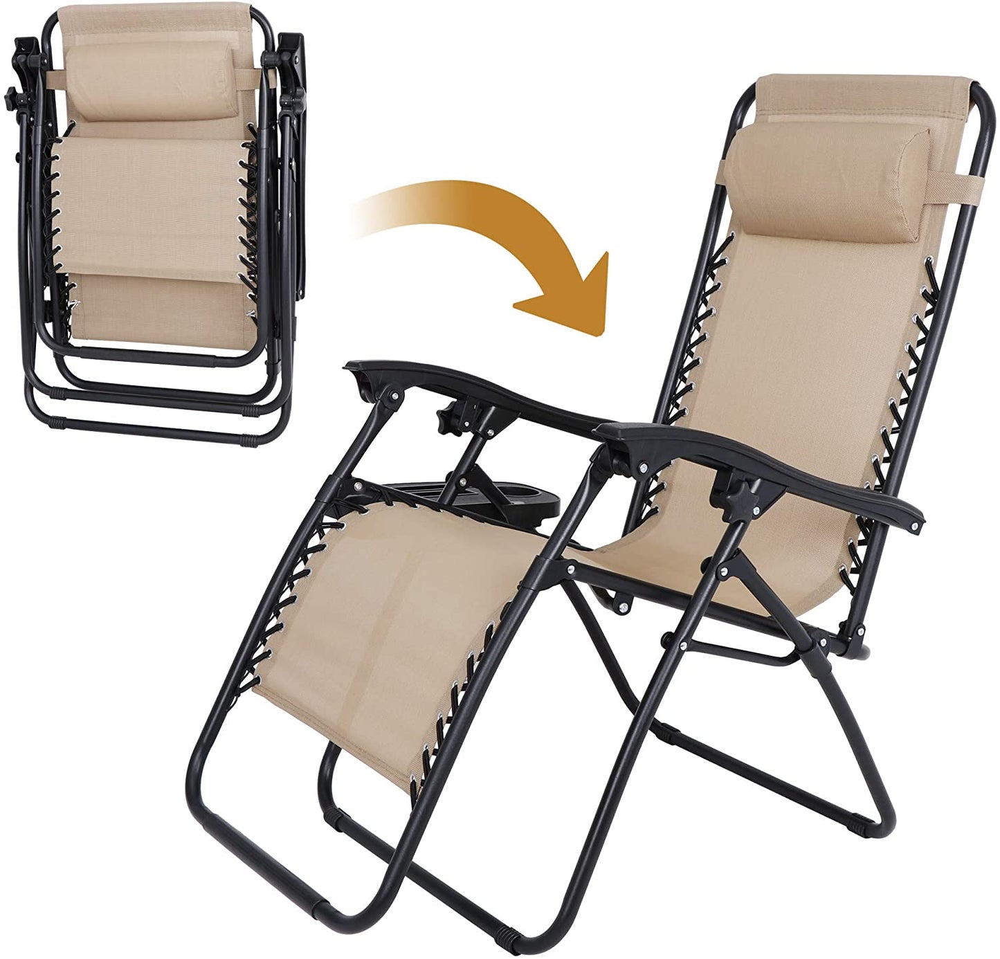 Foldable recliner outdoor chairs