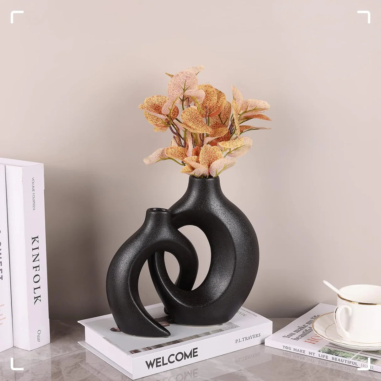 2 in 1  Nordic doughnut Flower Vase