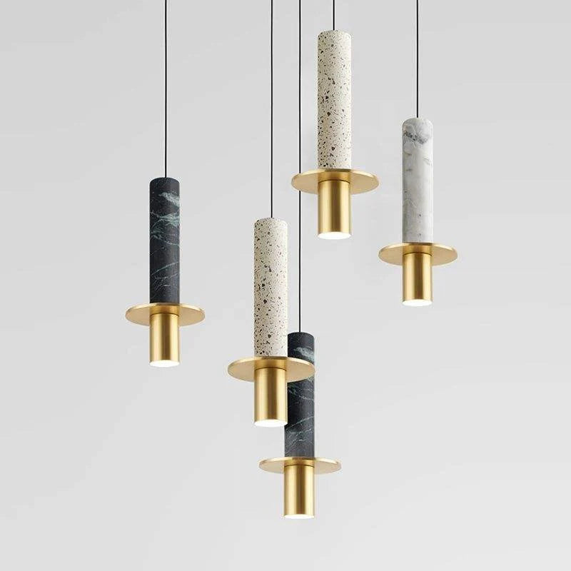 Hanging Light Fixtures LED Modern Chandelier Lamp Marble Home Decor