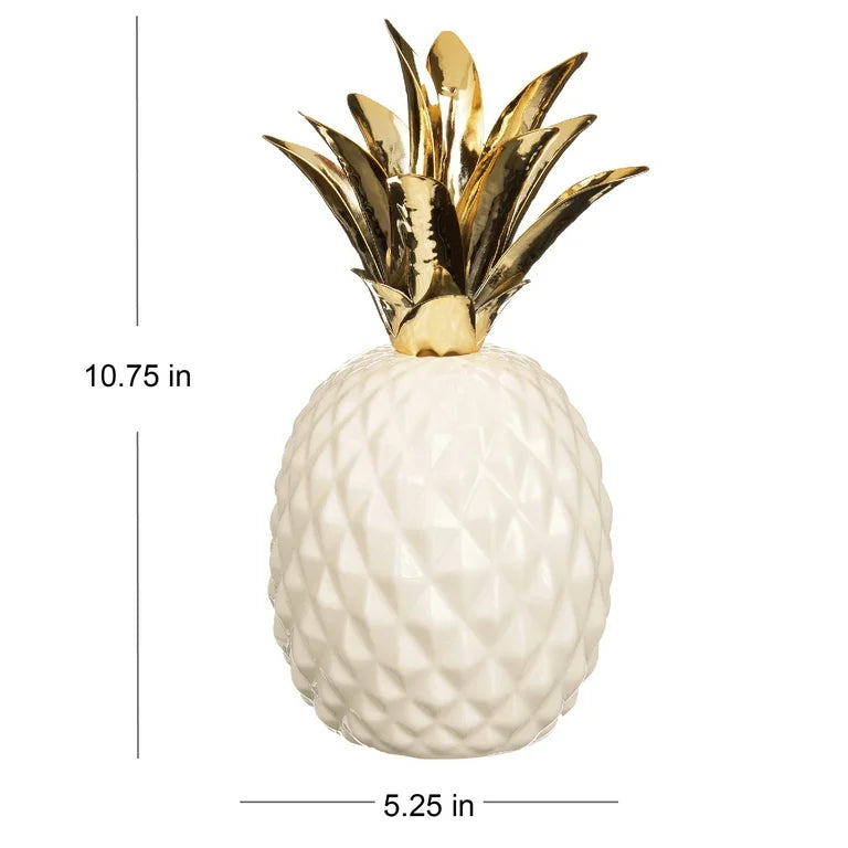 Decorative Golden Ceramic pineapple