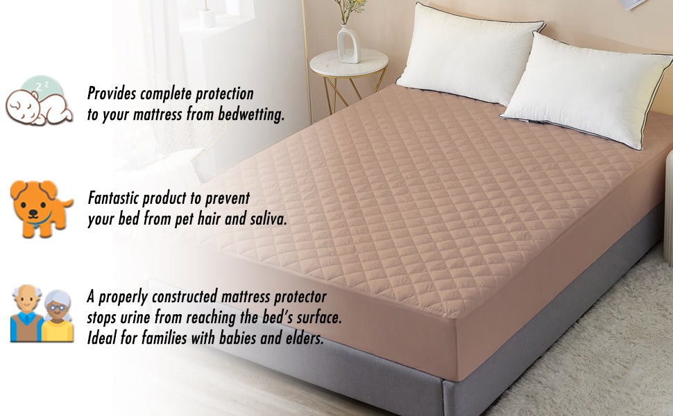 Quilted Fitted Mattress Pad Waterproof Mattress Protector