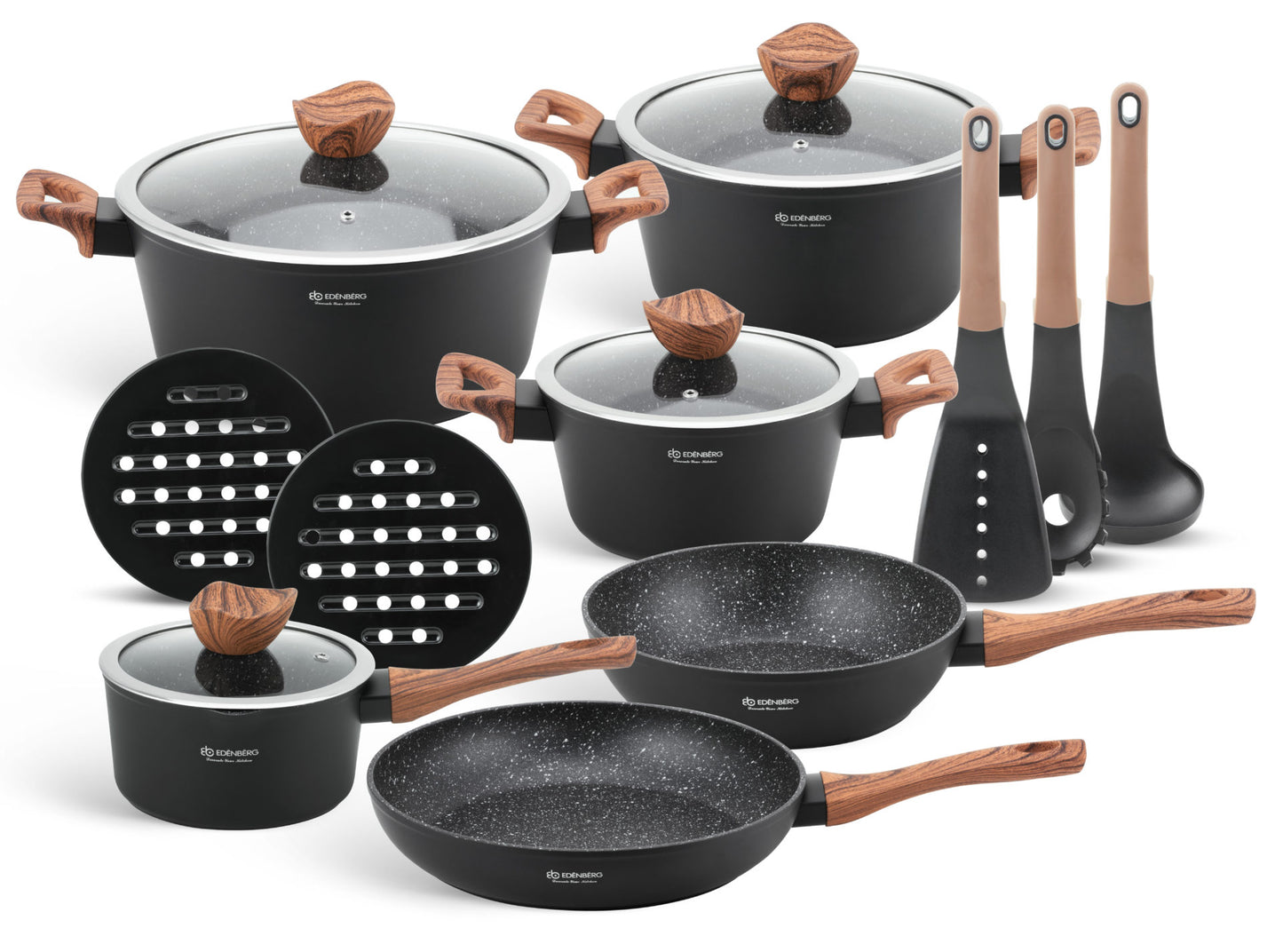 15pc Edenberg Cookware Set