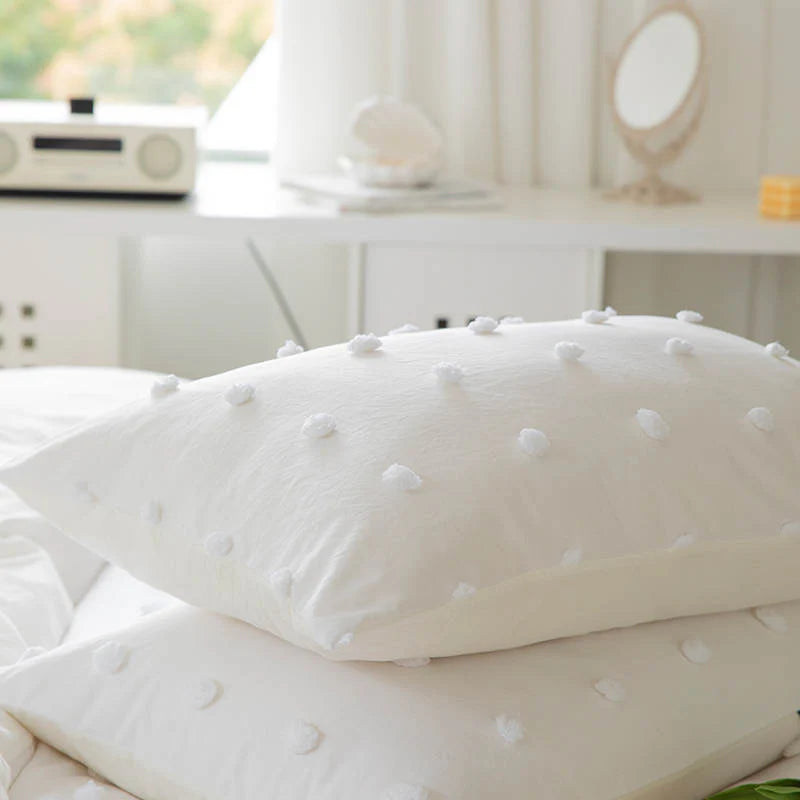 Luxury Tufted Dot Design Duvet cover set