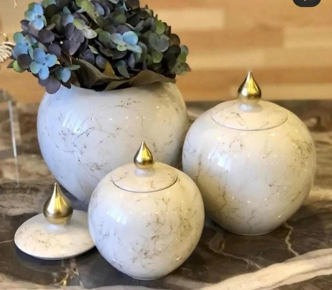 3  Piece Decorative Ceramic Flower Pot