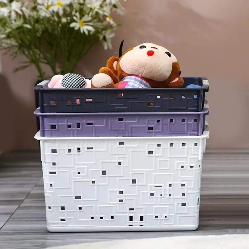 3pcs Large Plastic Storage Basket