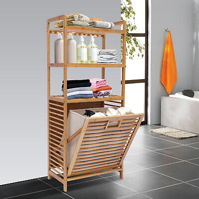 Bamboo Bathroom hamper Laundry Basket